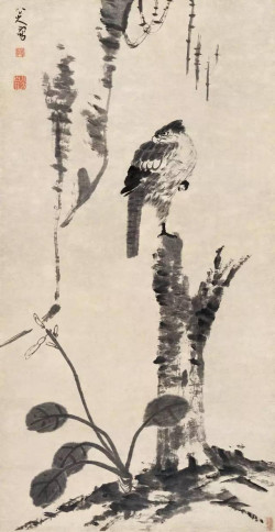 八大山人花鸟画《鹰》7幅